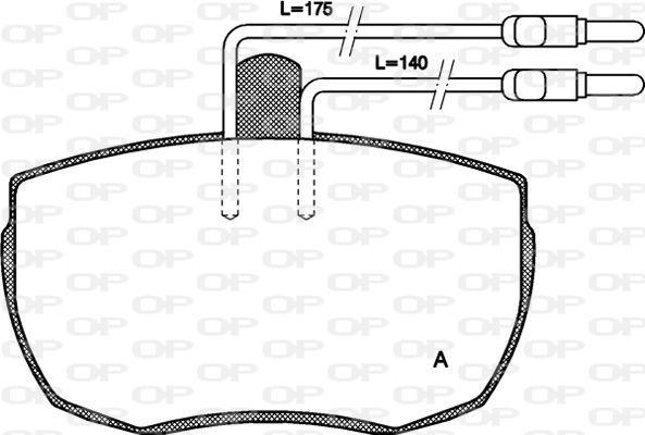 OPEN PARTS Комплект тормозных колодок, дисковый тормоз BPA0056.04